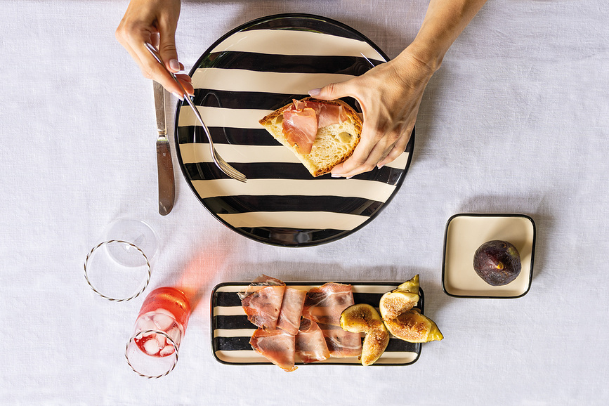 Lido Righe Tanjur Za Posluživanje pravokutni 26,5 cm svijetloplavi