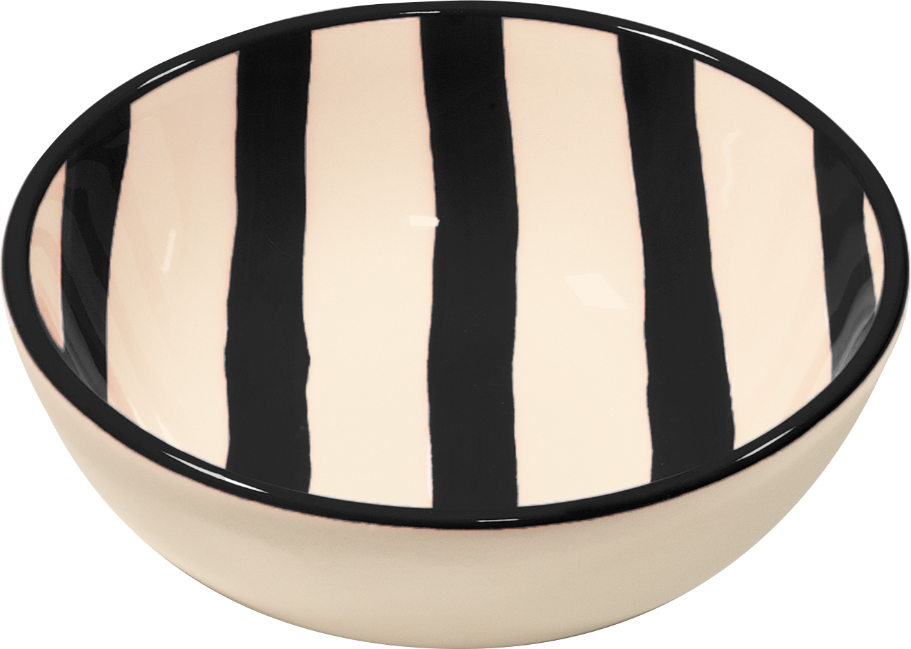 Lido Righe Schale 13 cm gestreift schwarz