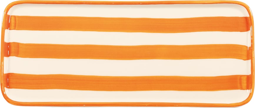Lido Righe Servirni krožnik, pravokoten, 26,5 cm, oranžen