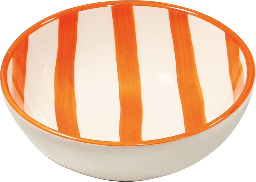 Lido Righe Skål 13 cm, randig, orange