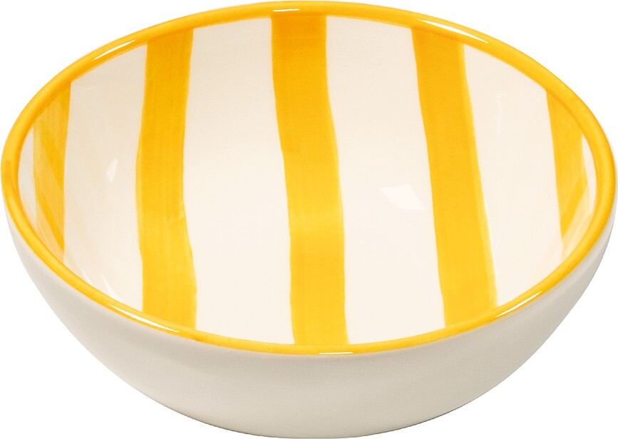 Lido Righe Skål randig 13 cm, gul