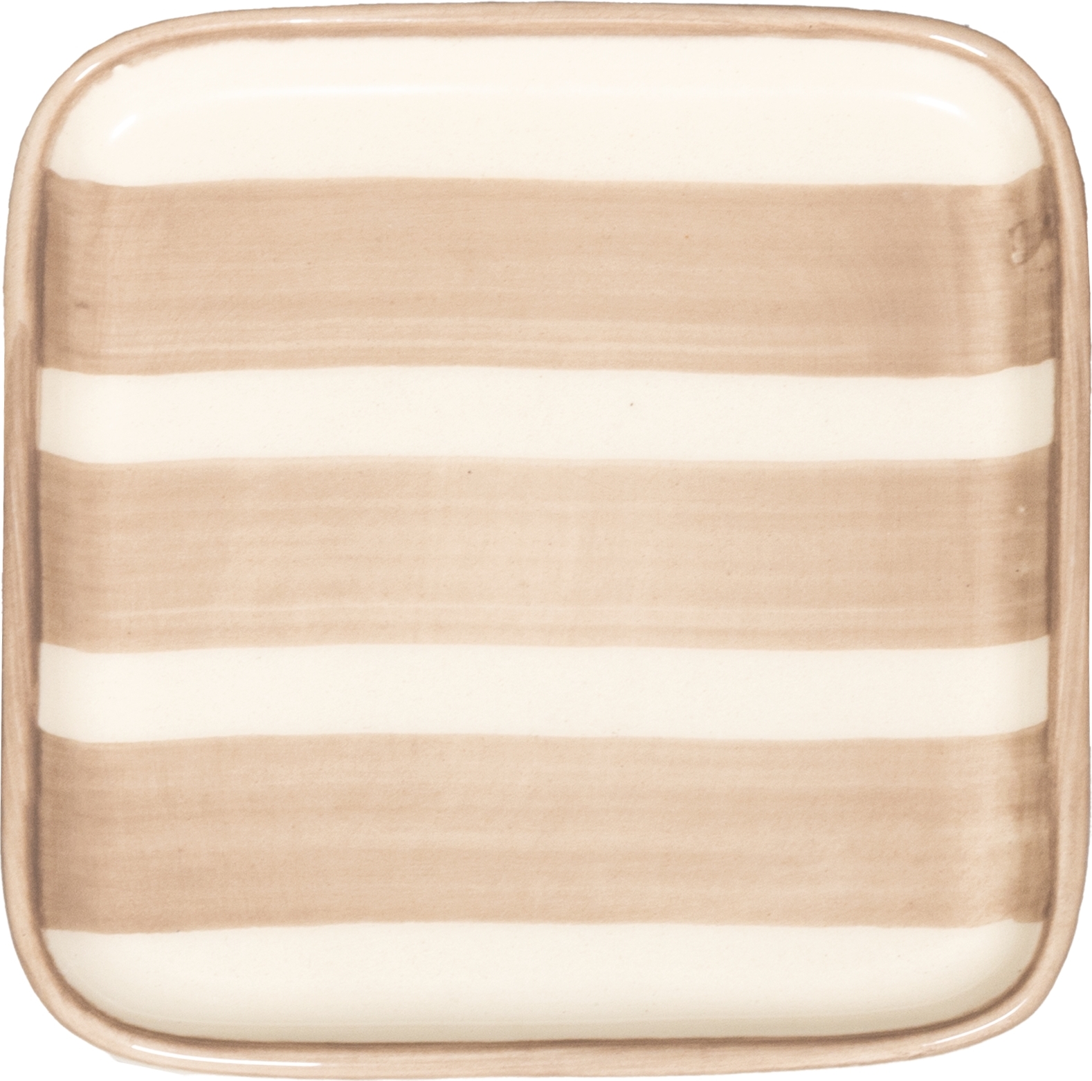 Lido Righe Snack-Teller 11 x 11 cm gestreift beige