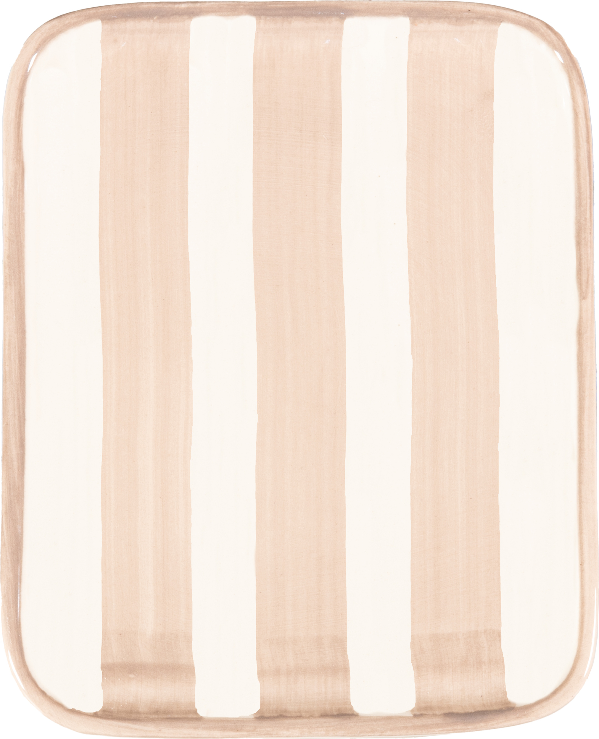 Lido Righe Snack-Teller 11 x 14 cm gestreift beige