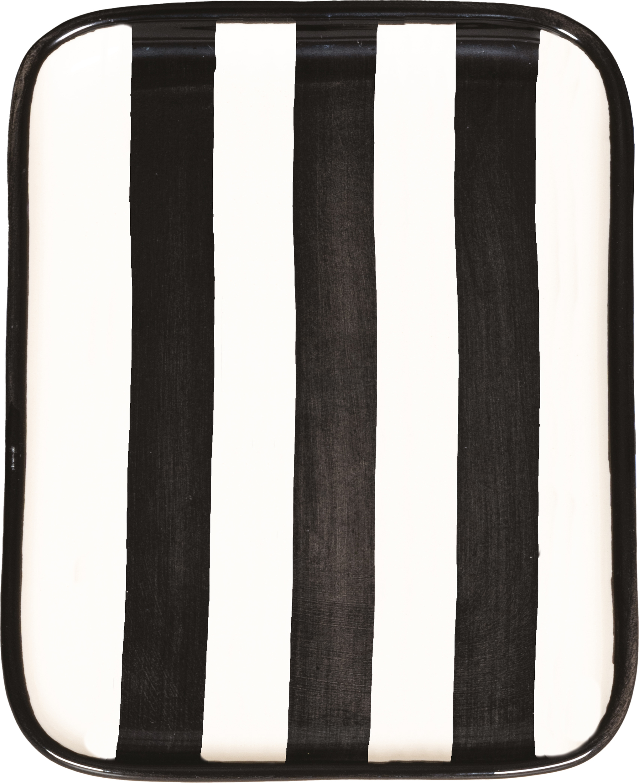 Lido Righe Snack-Teller 11 x 14 cm gestreift schwarz