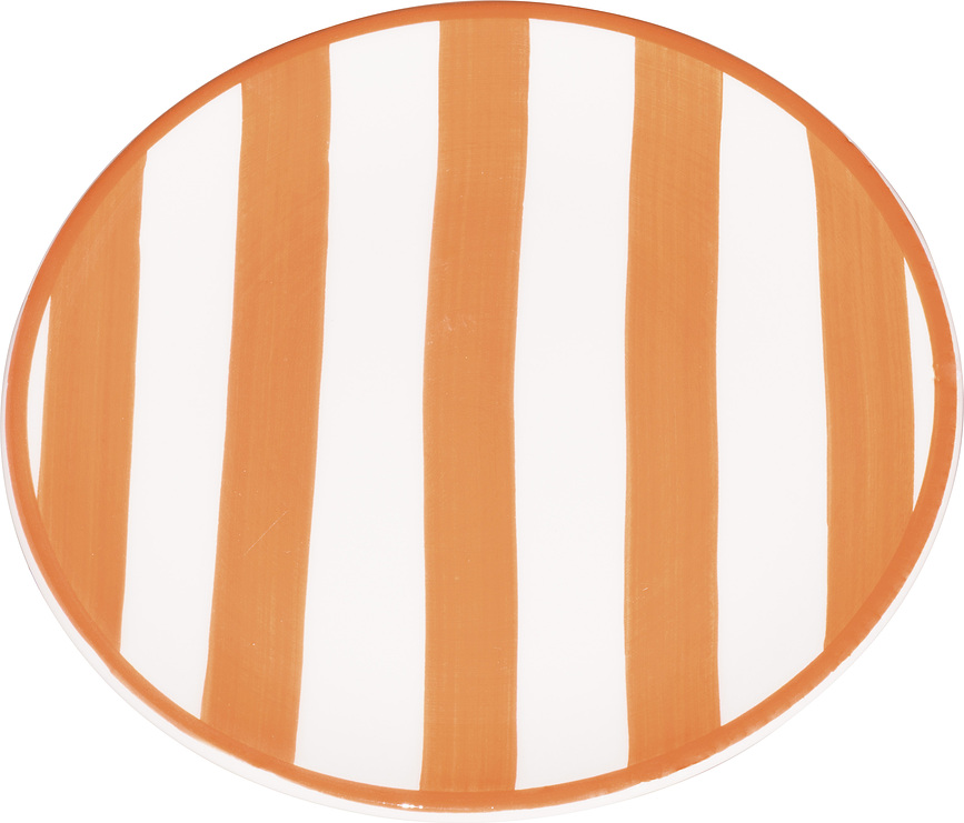 Lido Righe tallerken stribet, 13 cm, teglrød