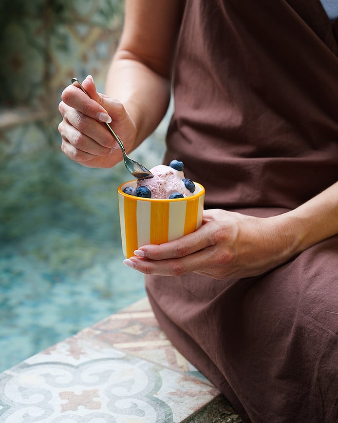 Lido Righe Tasse à rayures, 230 ml, verte