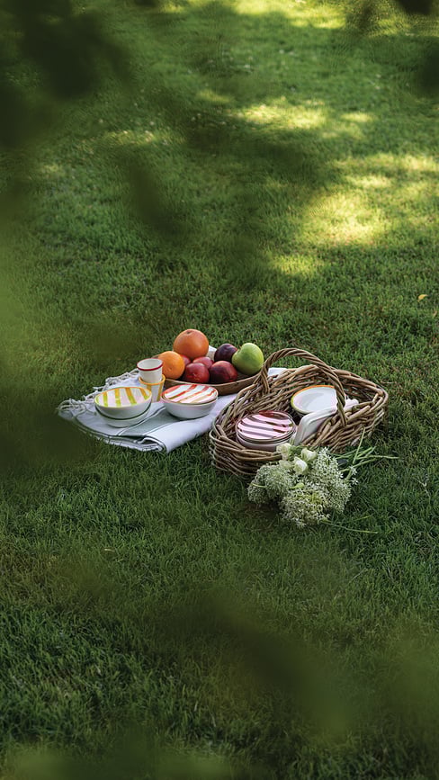 Lido Righe Zdjela 13 cm prugasta narančasta