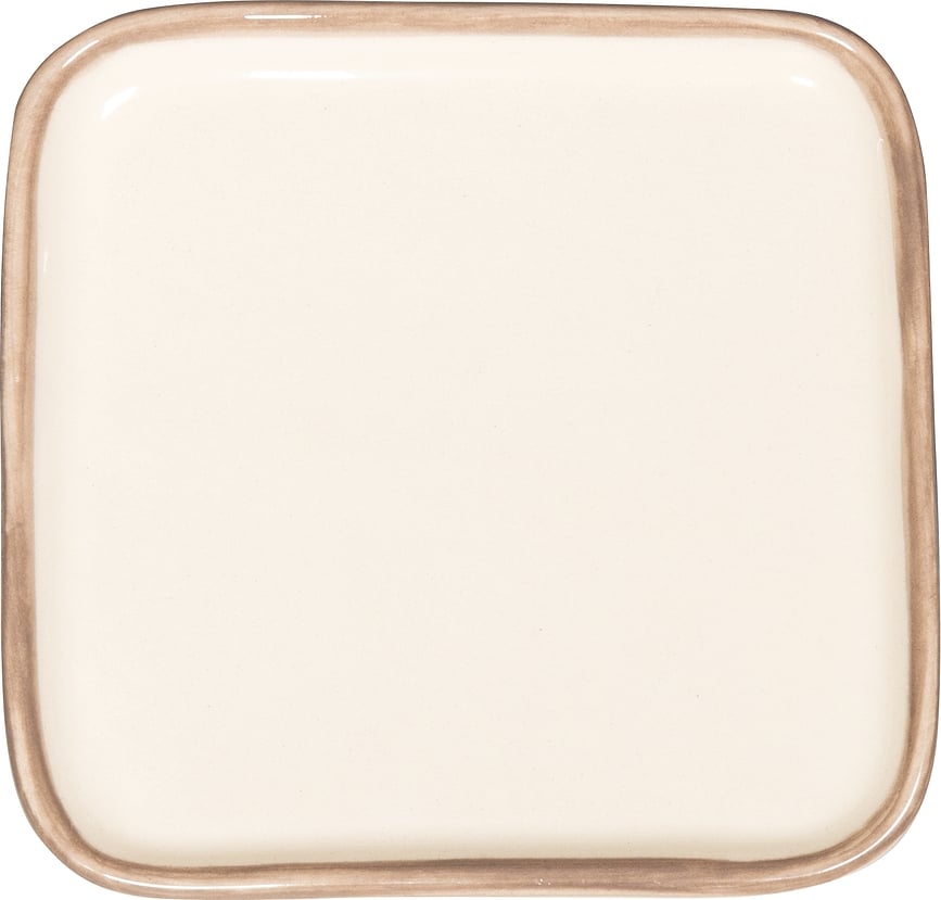 Lido Rim Assiette à Collation 11 x 11 cm, beige