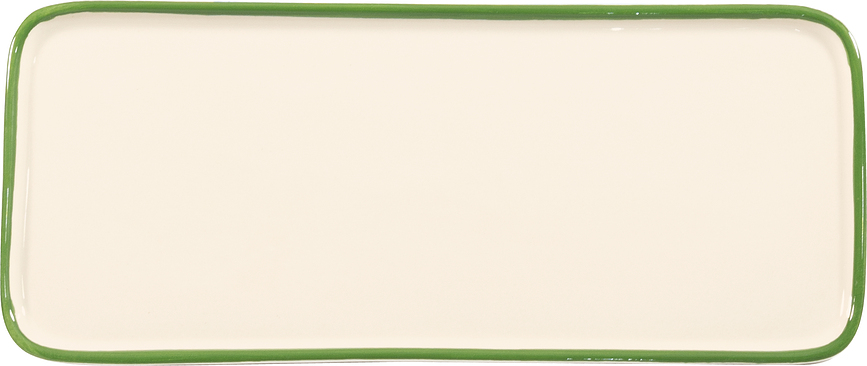 Lido Rim Plat de service rectangulaire, 26,5 cm, vert