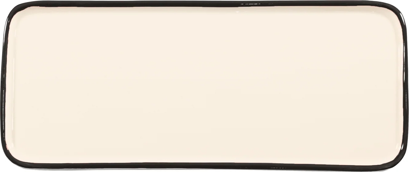 Lido Rim Servierteller 26,5 cm rechteckig schwarz