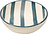 Lido Schale 13 cm gestreift grau