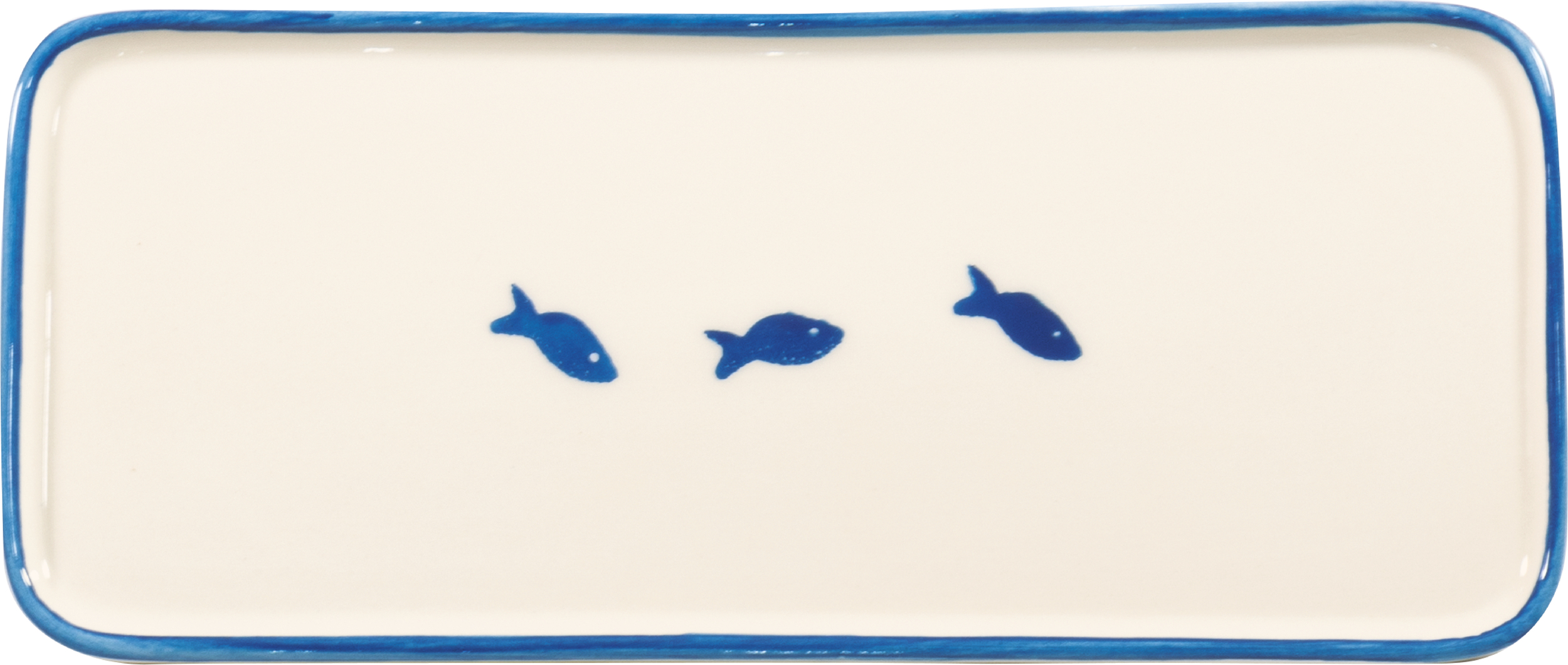 Lido Servierteller 26,5 cm mit Fischmuster hellblau