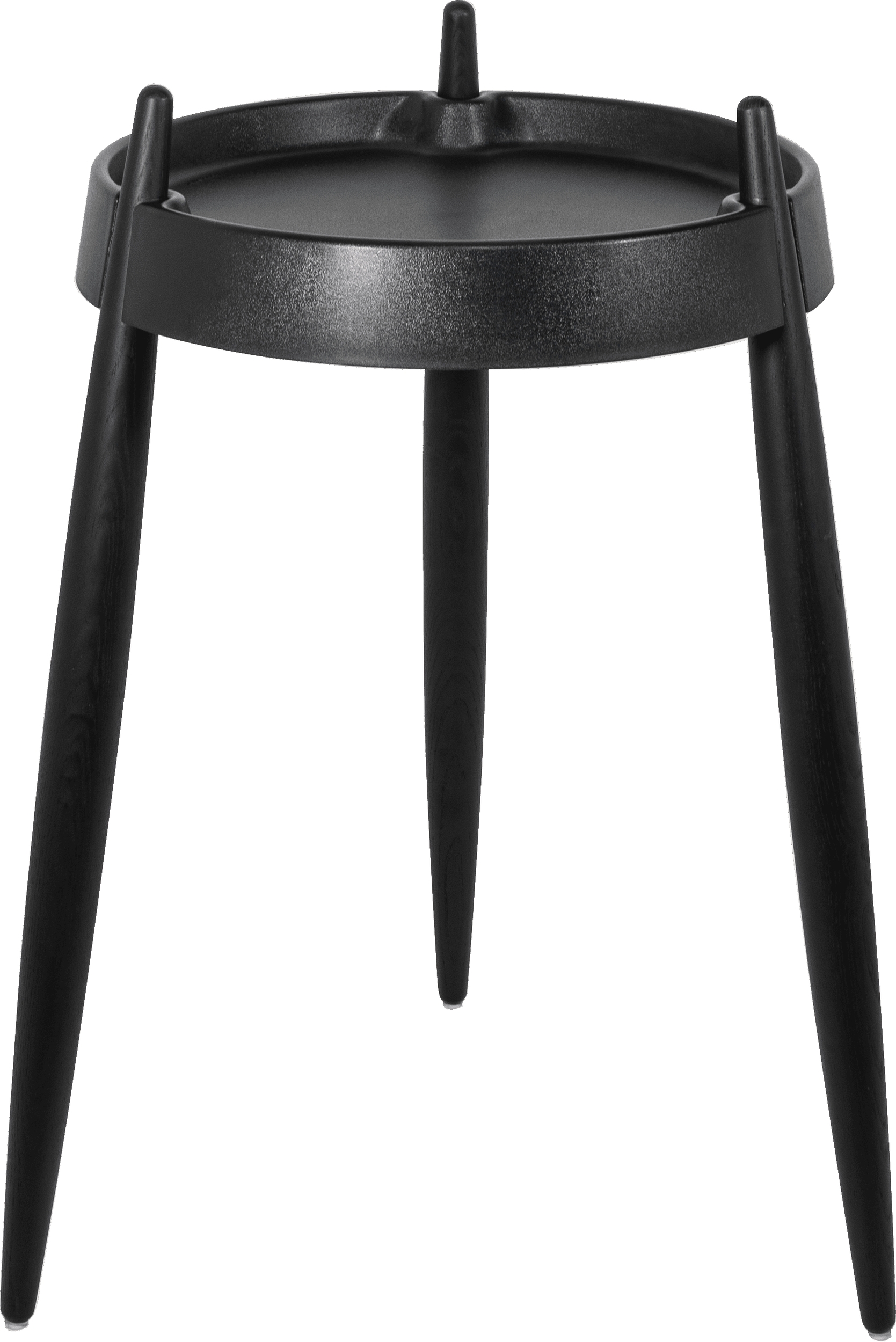 Liolà Beistelltisch 67 cm schwarz mit schwarzen Eschenholzbeinen
