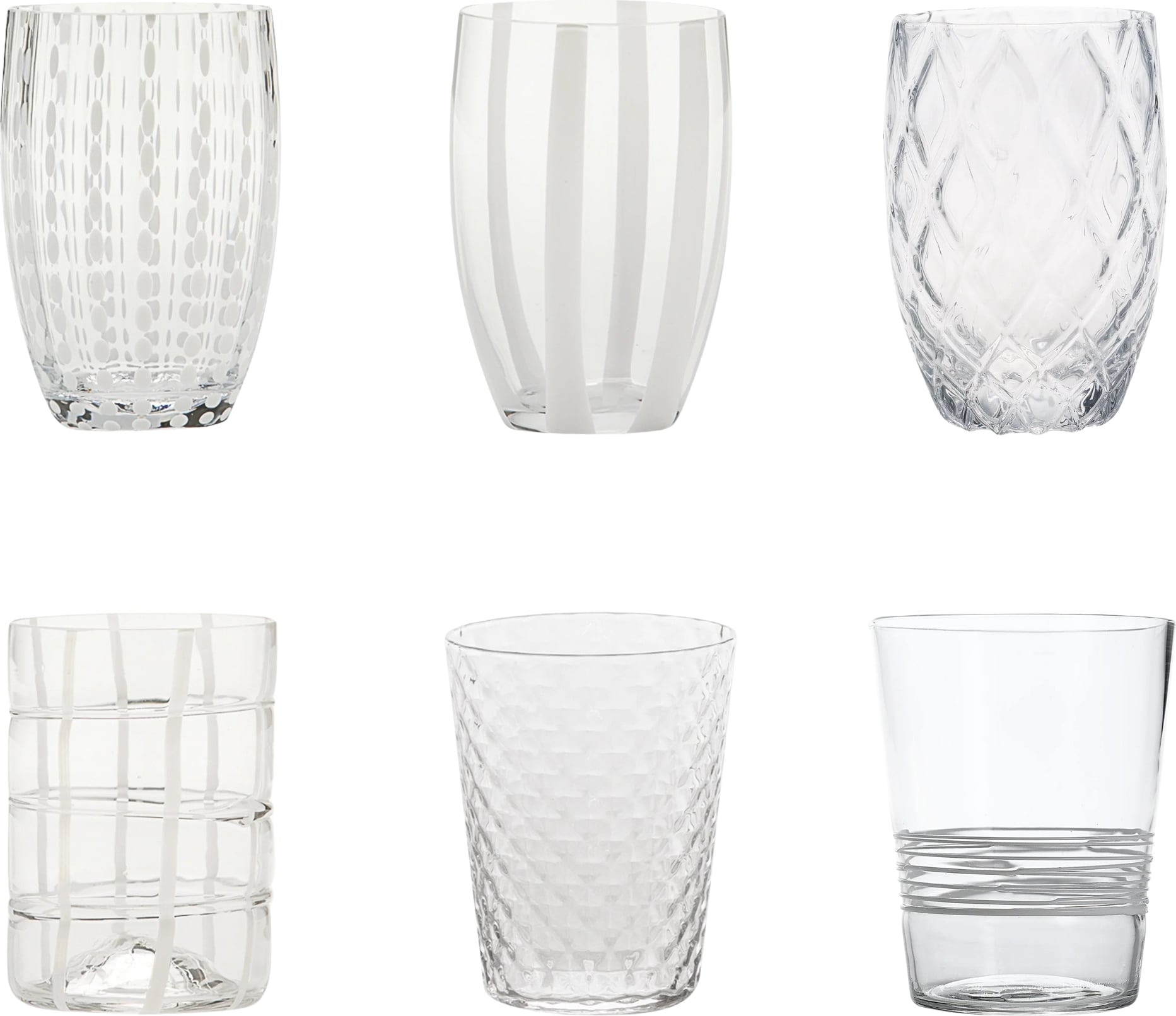 Melting Pot Gläser transparent 6 St.