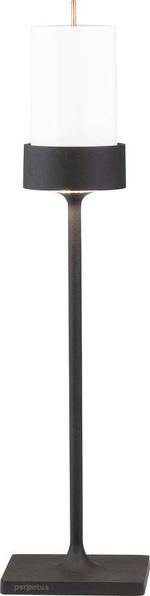 Namizna brezžična svetilka Perpetua 35,6 cm, črna