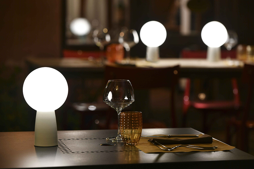 Olimpia Lampe sans fil, 26 cm, cuivrée métallique