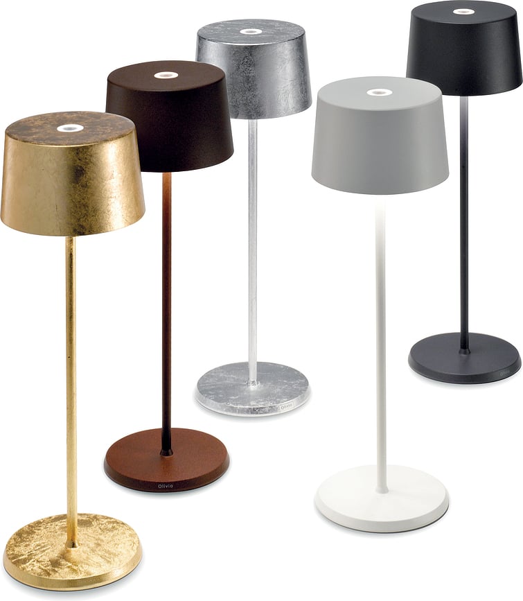 Olivia Lampe sans fil, 35 cm, blanche