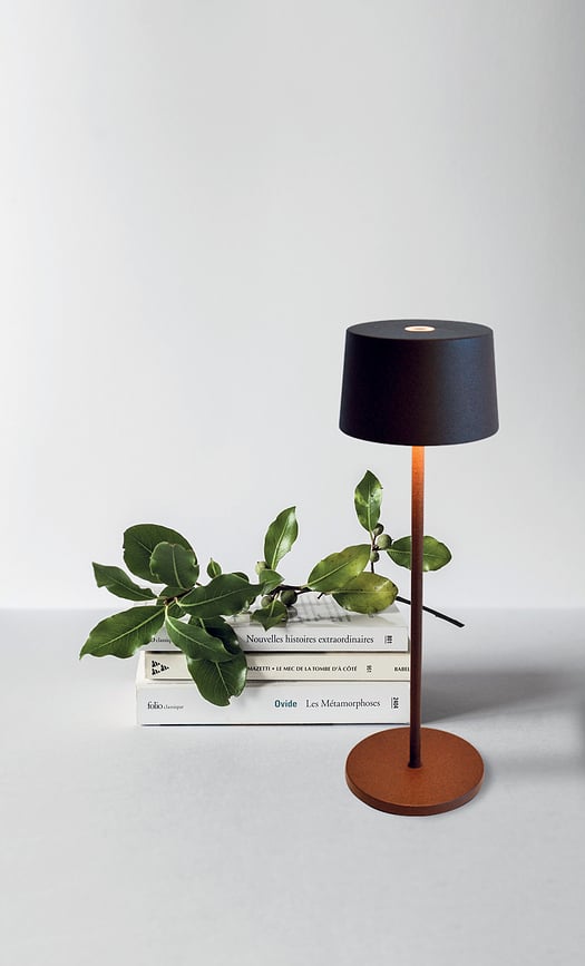 Olivia Lampe sans fil, 35 cm, blanche