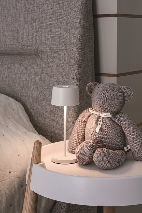 Olivia Micro Lampa bežična 20 cm smeđa