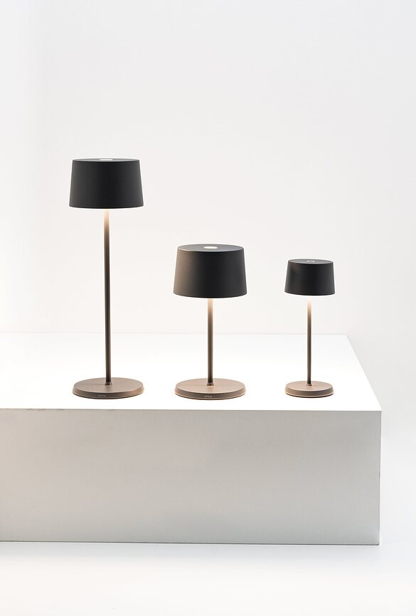 Olivia Micro Lampe sans fil, 20 cm, gris foncé