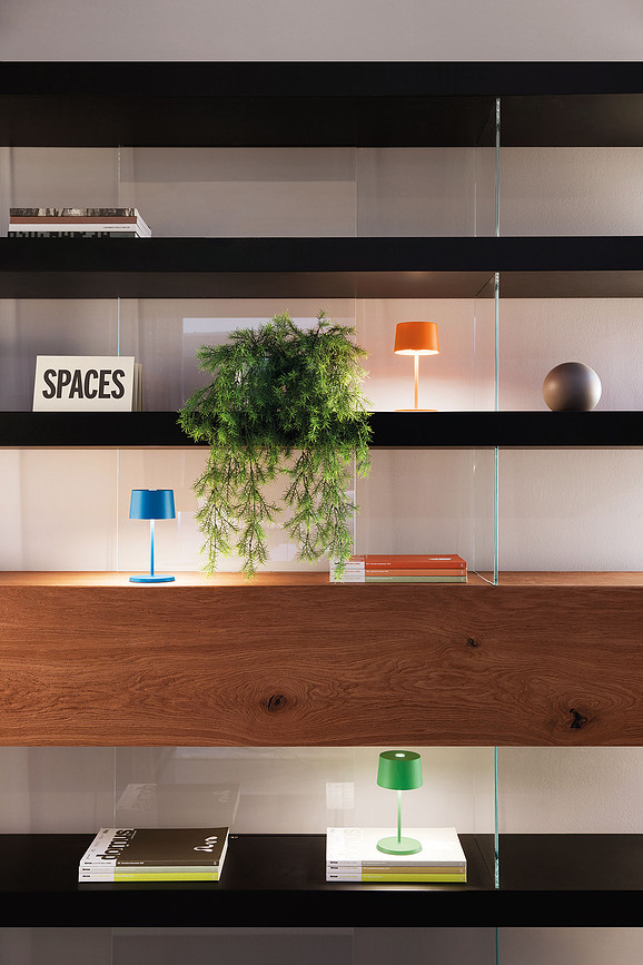 Olivia Mini Lampa bežična 22 cm smeđa