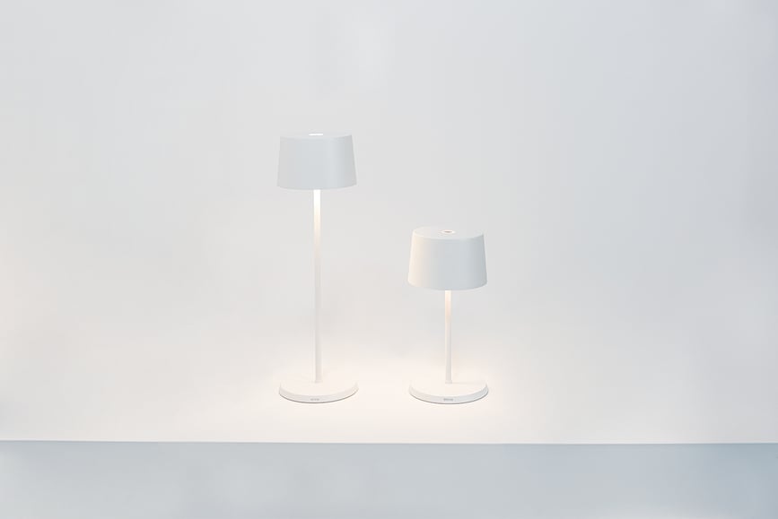 Olivia Mini Svetilka brezžična, 22 cm, rjava