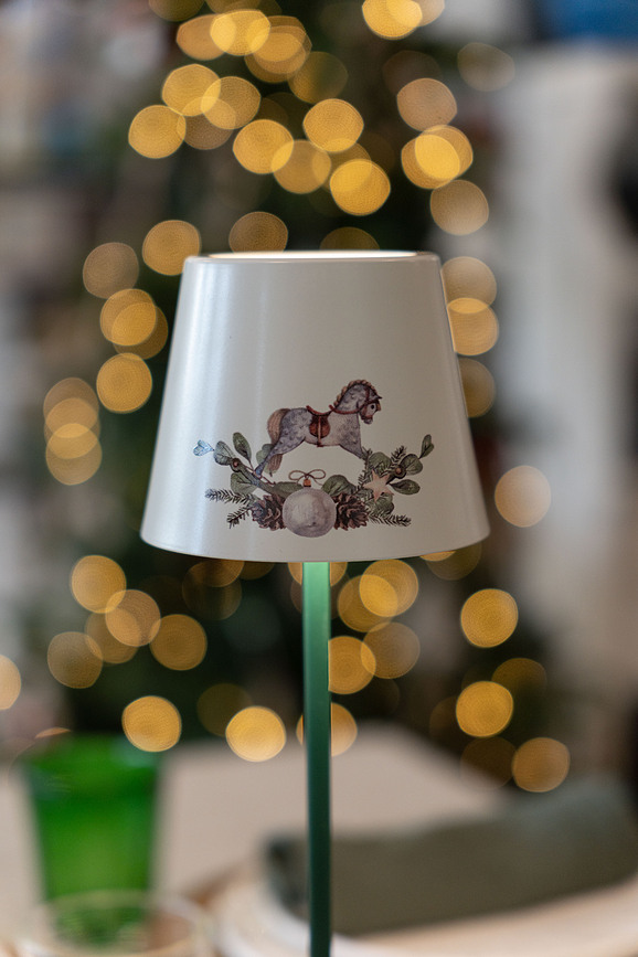 Pantalla para Lámpara Poldina, diseño Árbol de Navidad, Christmas