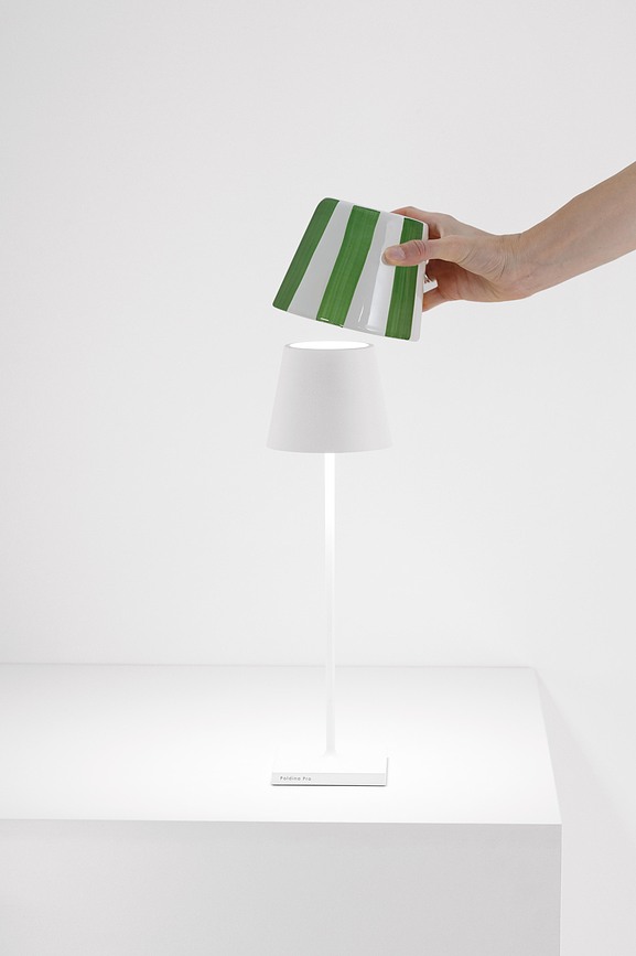 Pantalla para Lámpara Poldina de cerámica, verde