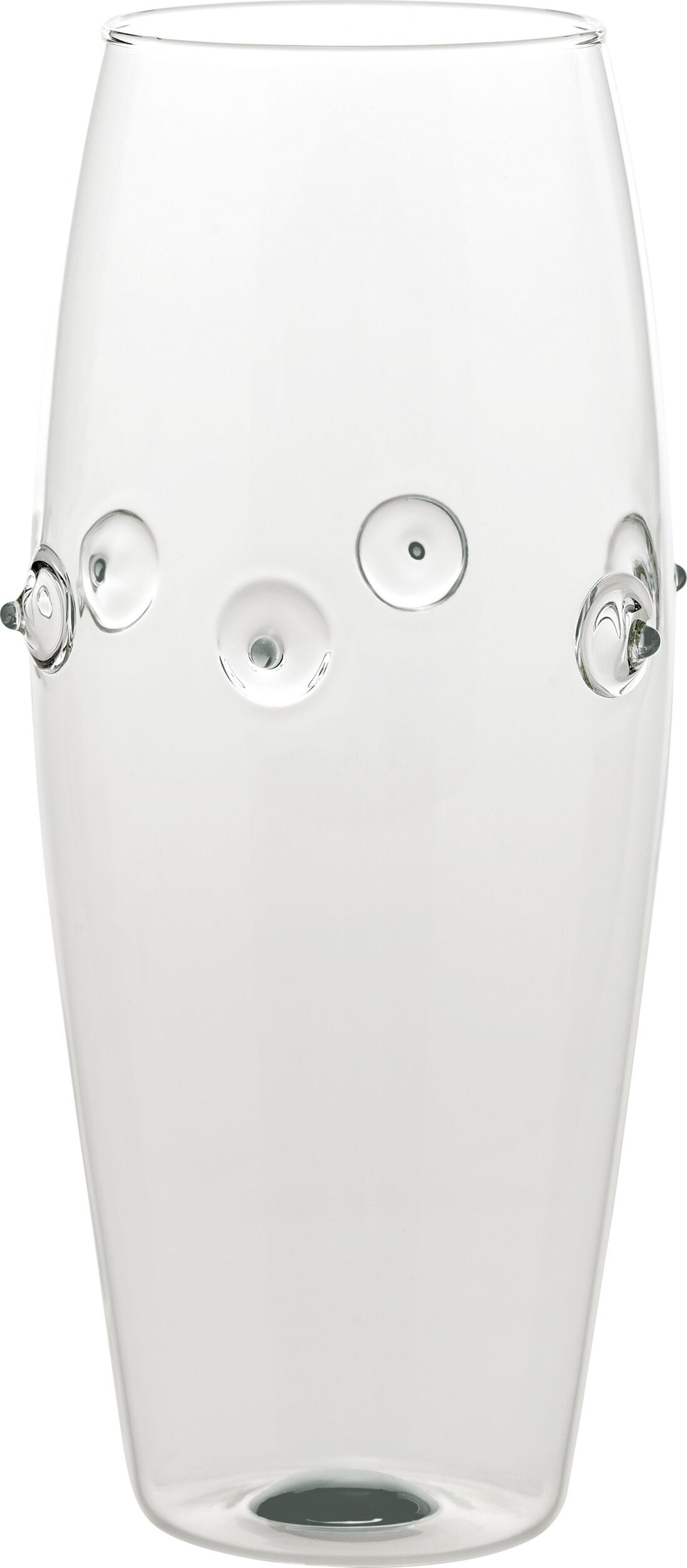 Patèa Vase 24 cm gewölbt grau