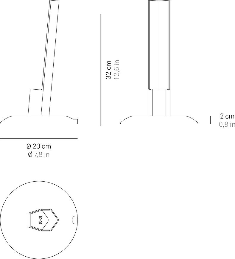 Pencil Βάση για αρθρωτό φωτιστικό, σκούρο γκρι