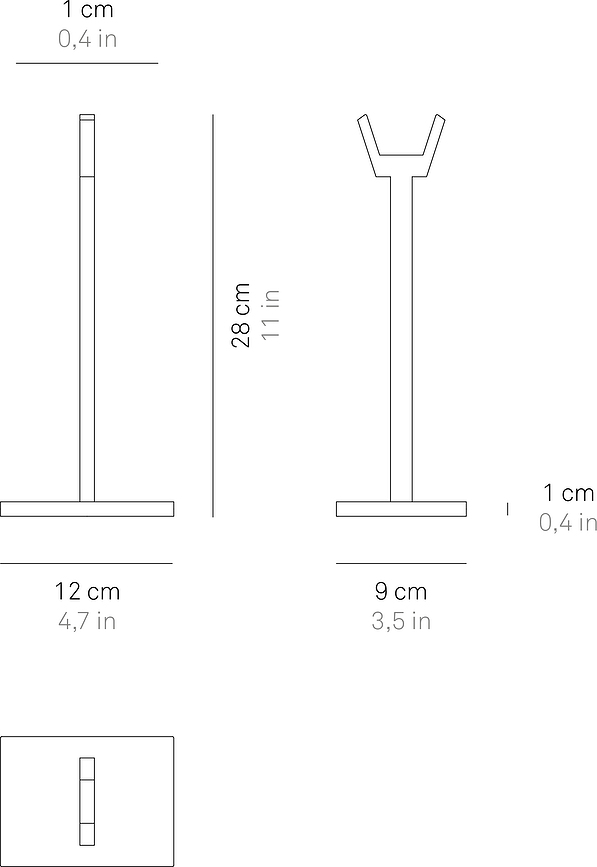 Pencil Βάσεις για αρθρωτή λάμπα, 2 τμχ
