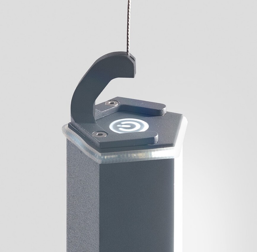 Pencil Ovjes stropni za modularnu lampu okomiti tamnosivi