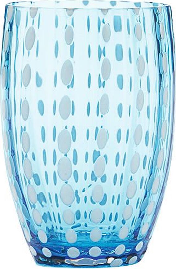 Perle Wasserglas 320 ml aquamarin