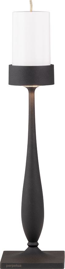 Perpetua draadloze tafellamp 35,6 cm, zwart, met brede voet