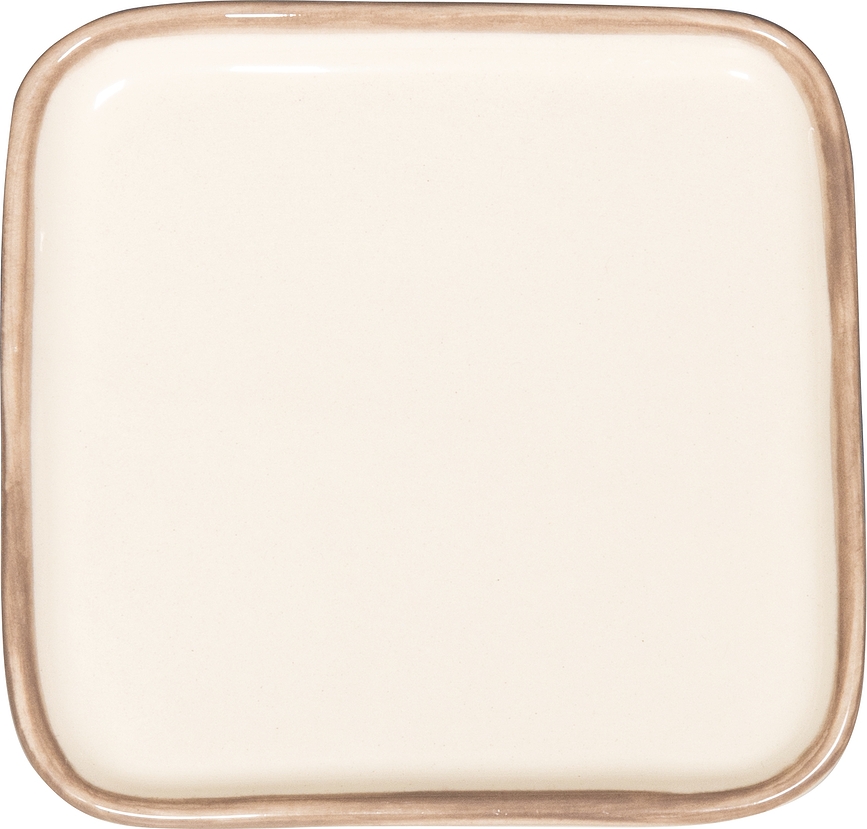 Piatto da spuntino Lido Rim 11 x 11 cm beige