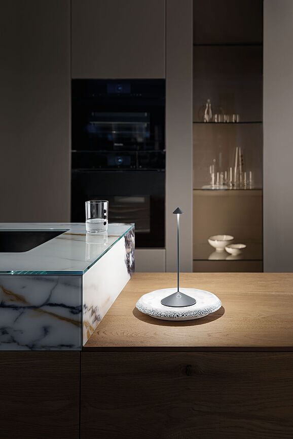 Pina Socle de Lampe décoratif, couleur sable, en céramique