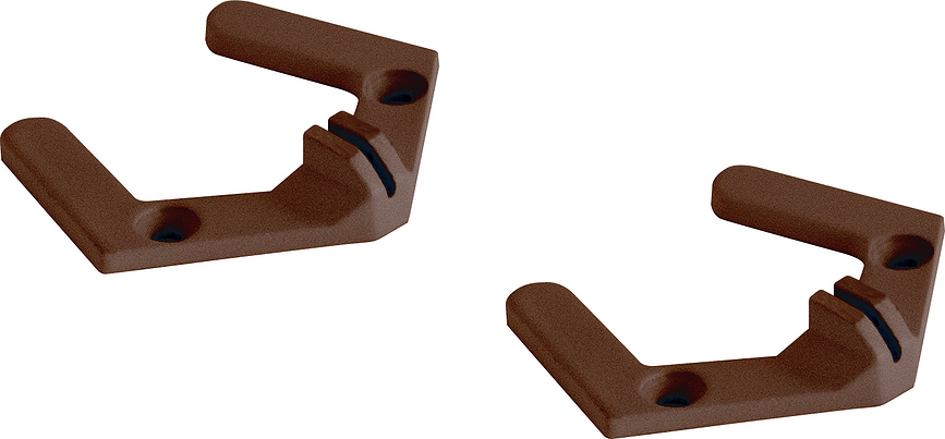 Plafondbevestiging voor module lamp Pencil bruin horizontaal 2 elementen