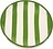 Plato rayado Lido Righe, 13 cm, verde