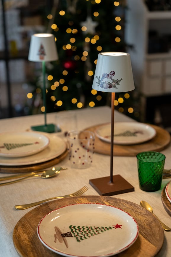 Poldina Christmas Senčnik za svetilko, božični motiv jelke