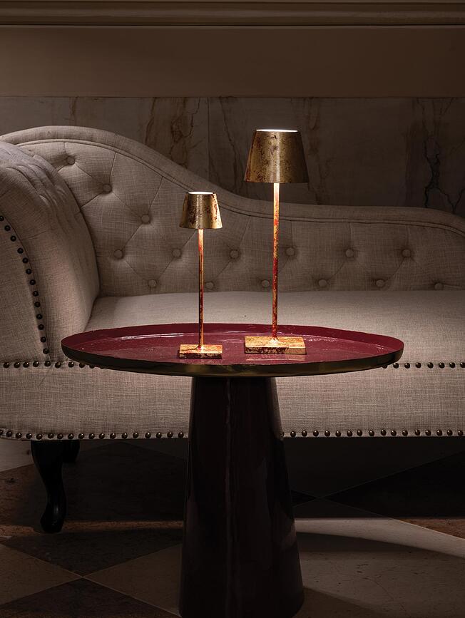 Poldina Stolna Lampa 38 cm crvena