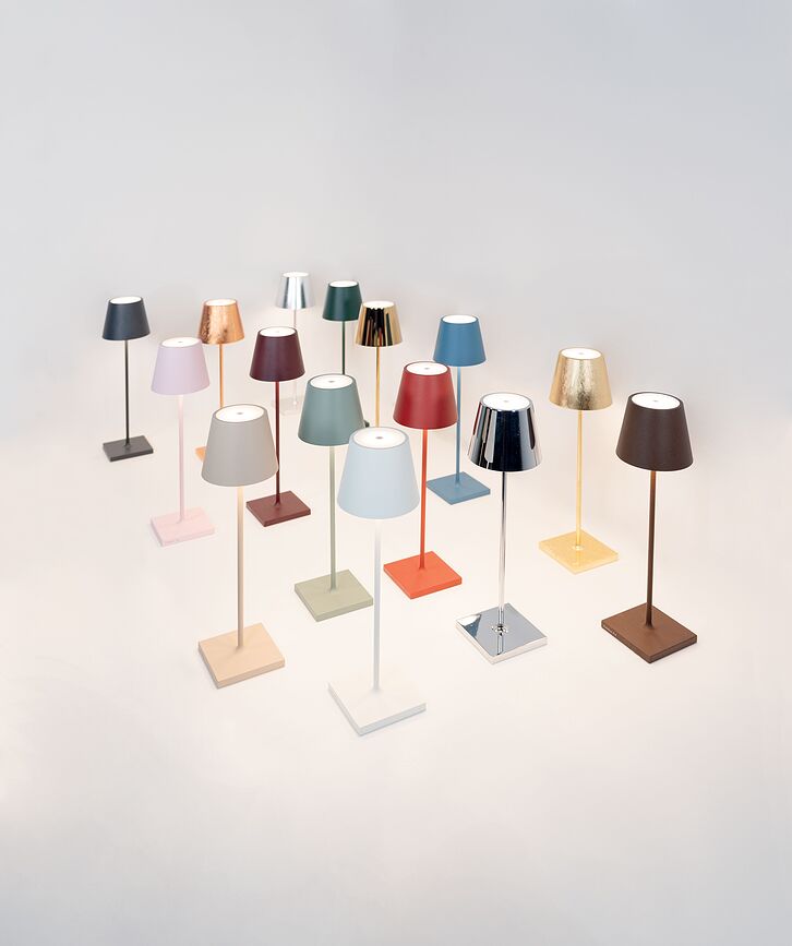 Poldina Stolna Lampa 38 cm crvena