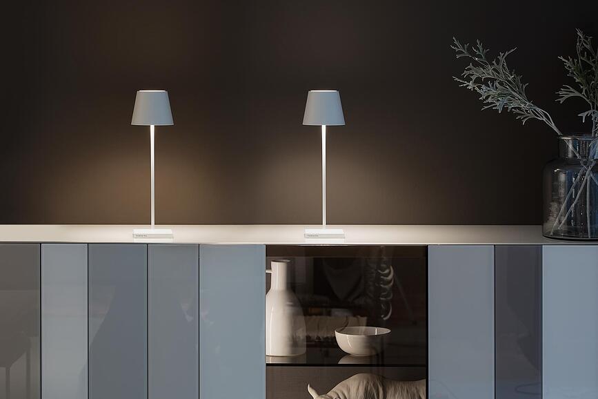 Poldina Stolna Lampa 38 cm crvena