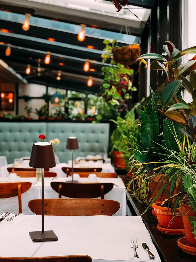 Poldina Stolna Lampa 38 cm crvena