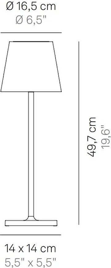 Poldina Stolna Lampa 49,7 cm bijela