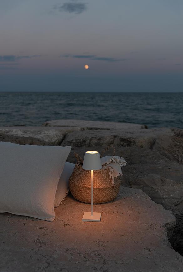 Poldina Lampe de table 38 cm, vert foncé