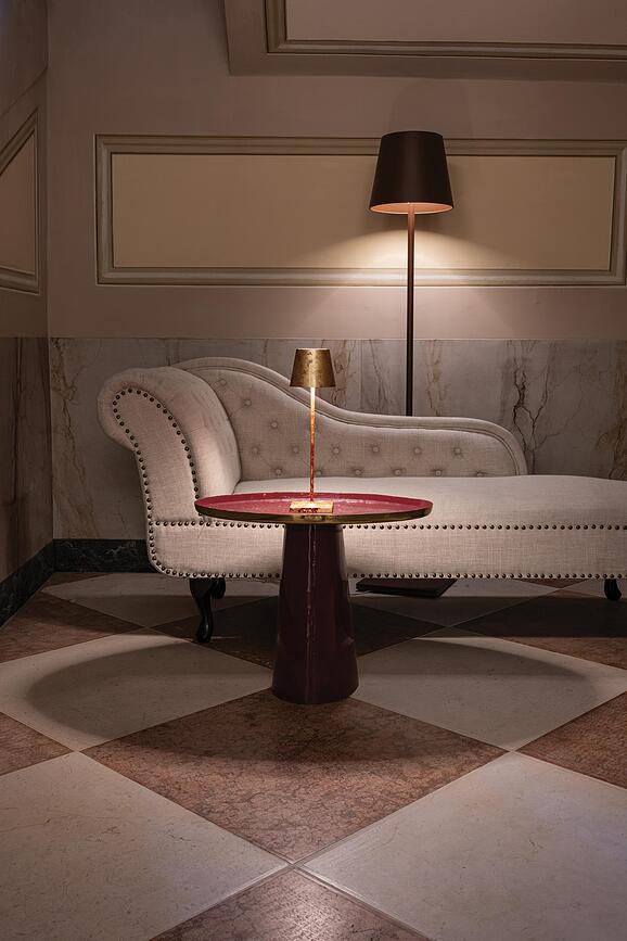 Poldina Lampe de table 38 cm, vert foncé