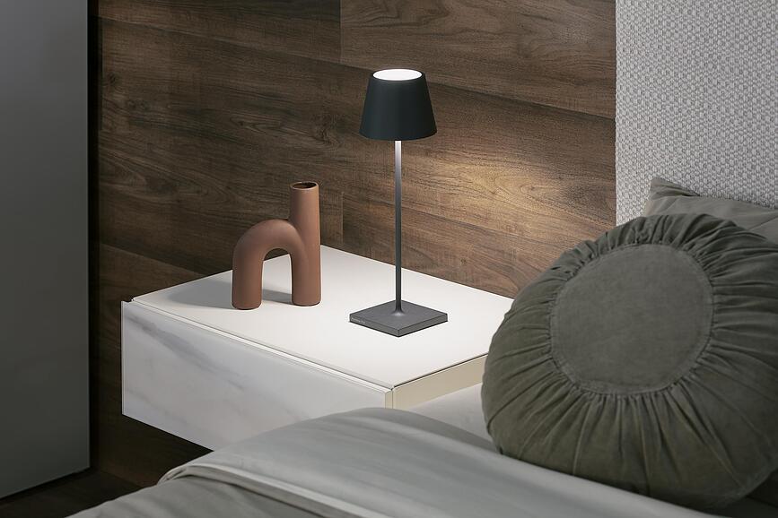 Poldina Lampe de table 38 cm, vert foncé