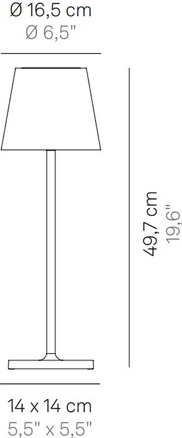 Poldina Lampe de Table 49,7 cm, blanche