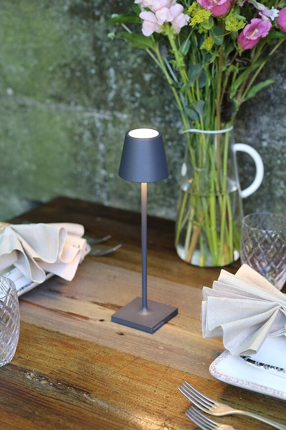 Poldina Micro Stolna Lampa 27,5 cm tamnosiva