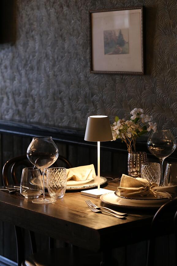 Poldina Mini Επιτραπέζιο Φωτιστικό, 30 cm, καφέ